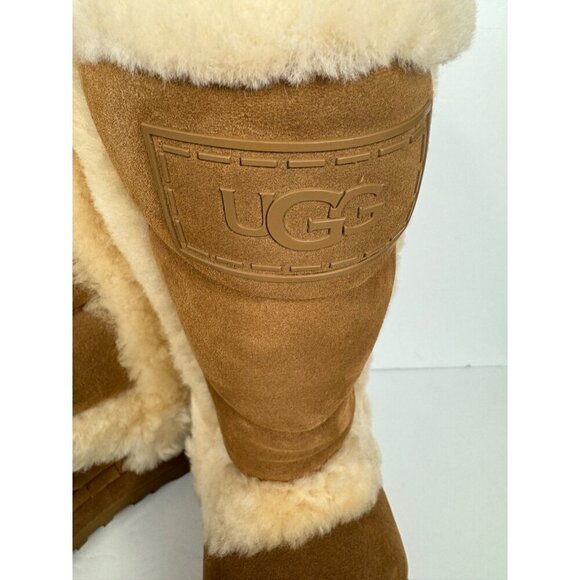 NEW UGG Classic Chillapeak Tall Platform Boots Suede in Chestnut US 8 EU 39 UK 6 - Picture 7 of 8